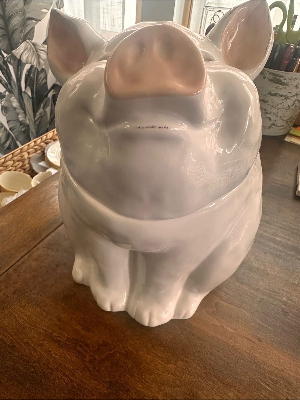 Pier 1 Imports 2000s Smiling Piggie Cookie Jar - Picture 2 of 4